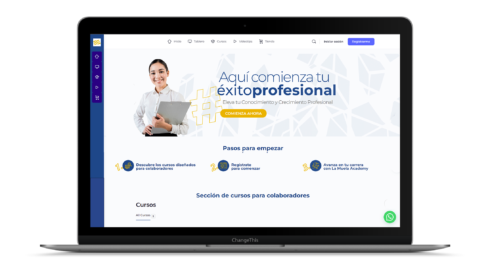 mockup web academy e-elarning
