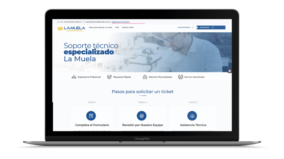 mockup web - soporte tecnico