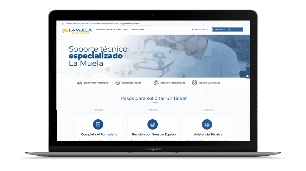mockup web - soporte tecnico