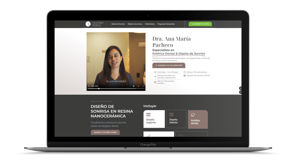 mockup web CLINICA ANA MARIA PACHECO
