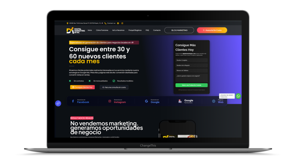 mockup web - digital marcketing mc
