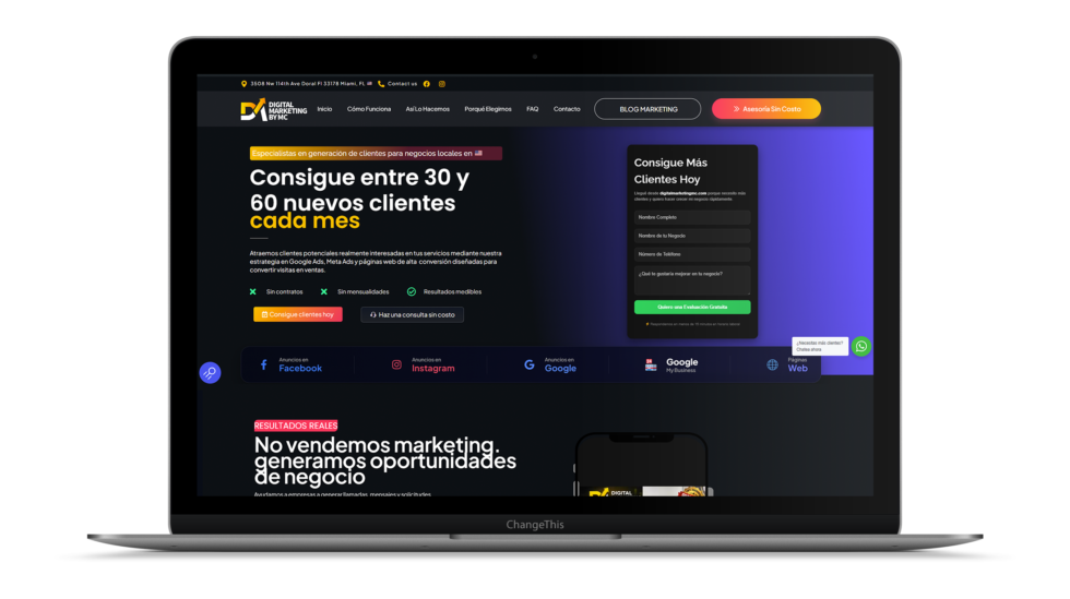 mockup web - digital marcketing mc