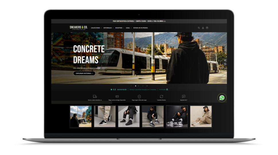 mockup web sneakers and co