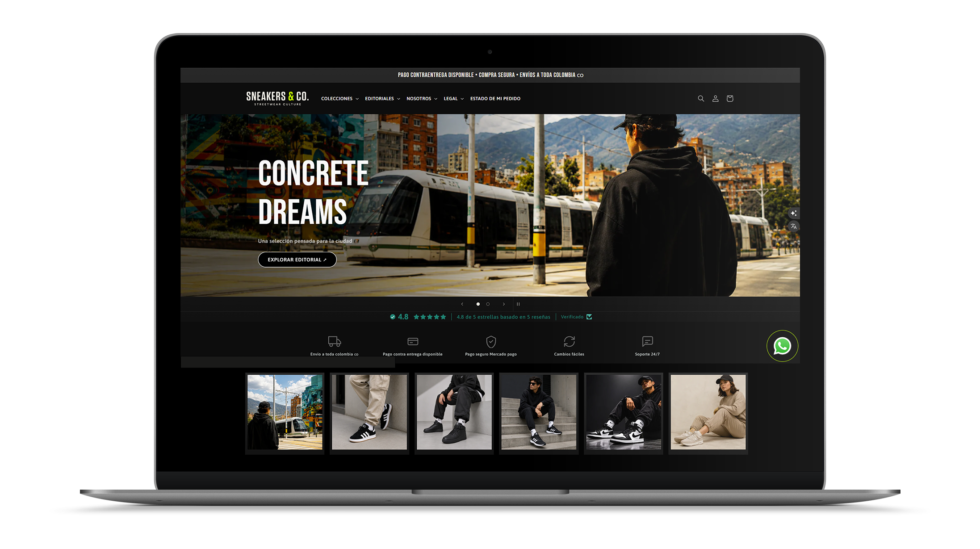 mockup web sneakers and co
